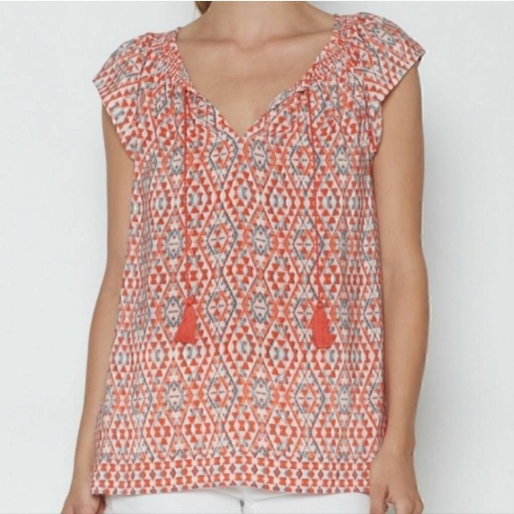 Joie Cotati Aztec Print Blouse